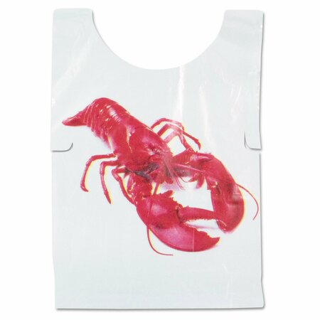 AMERCAREROYAL Poly Lobster Bib, Adult, White, 2500PK PB25